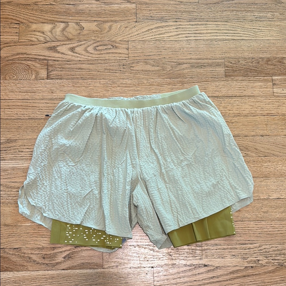 Lululemon Athletica Vibrant Yellow and Green Athletic Shorts